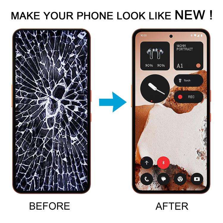 For Nothing CMF Phone 2 Pro A001 Original LCD Screen Digitizer Full Assembly with Frame (Black)