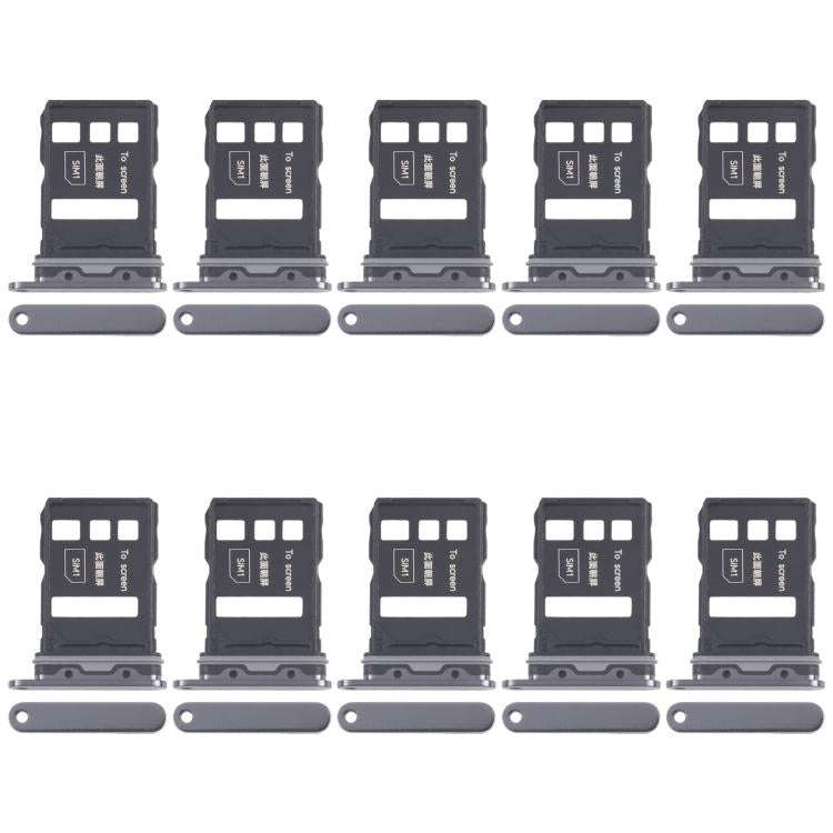 For Honor Magic6 Pro 10pcs Original SIM Card Tray + SIM Card Tray (Black)