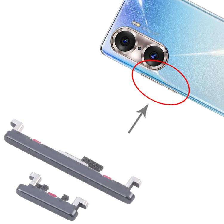 For Honor 60 Pro 10pairs Original Power Button and Volume Control Button (Black)