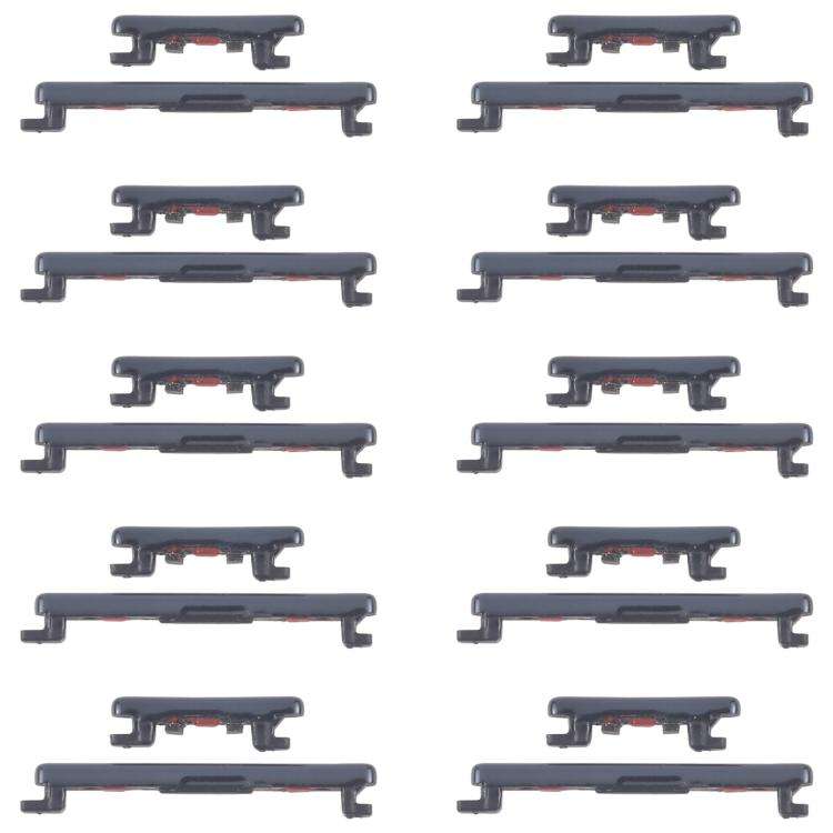 For Honor 200 Pro 10pairs Original Power Button and Volume Control Button (Black)