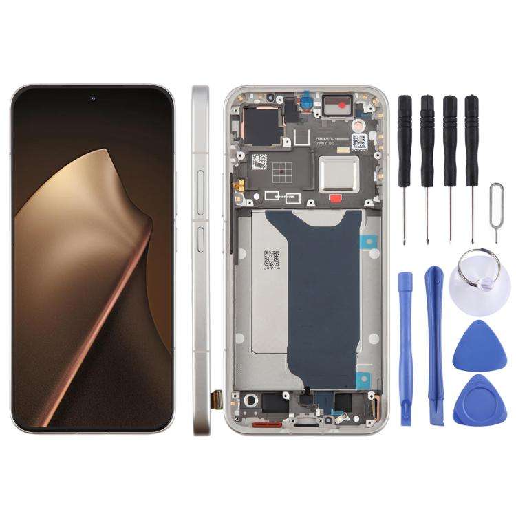 For Xiaomi 15T Pro Original LCD Screen Digitizer Full Assembly with Frame (Silver)
