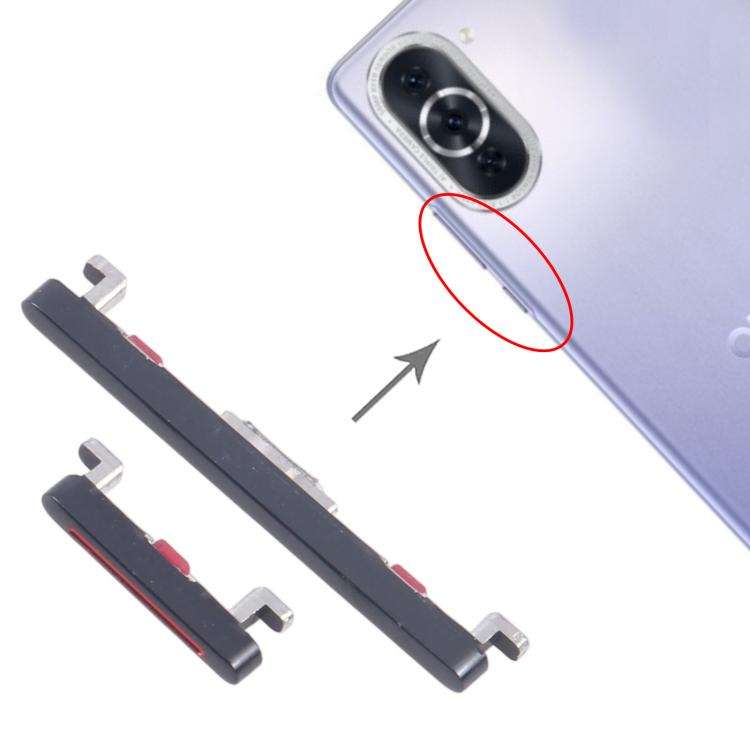 For Huawei nova 10 Pro 10pairs Original Power Button and Volume Control Button (Black)