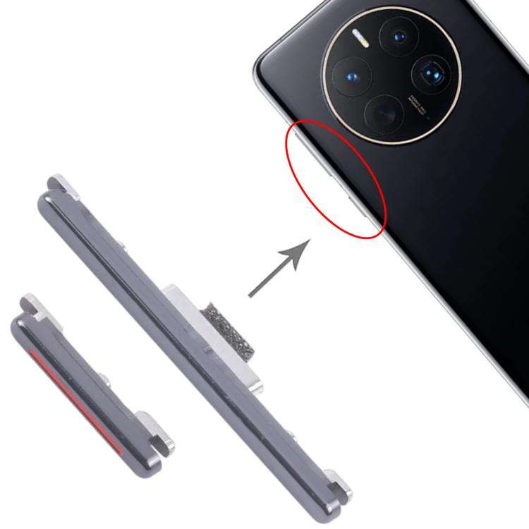 For Huawei Mate 50 Pro 10pairs Original Power Button and Volume Control Button (Black)