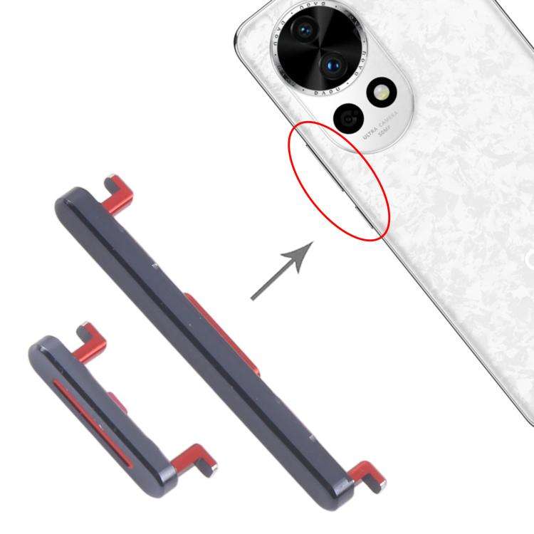 For Huawei nova 12 Pro 10pairs Original Power Button and Volume Control Button (Black)