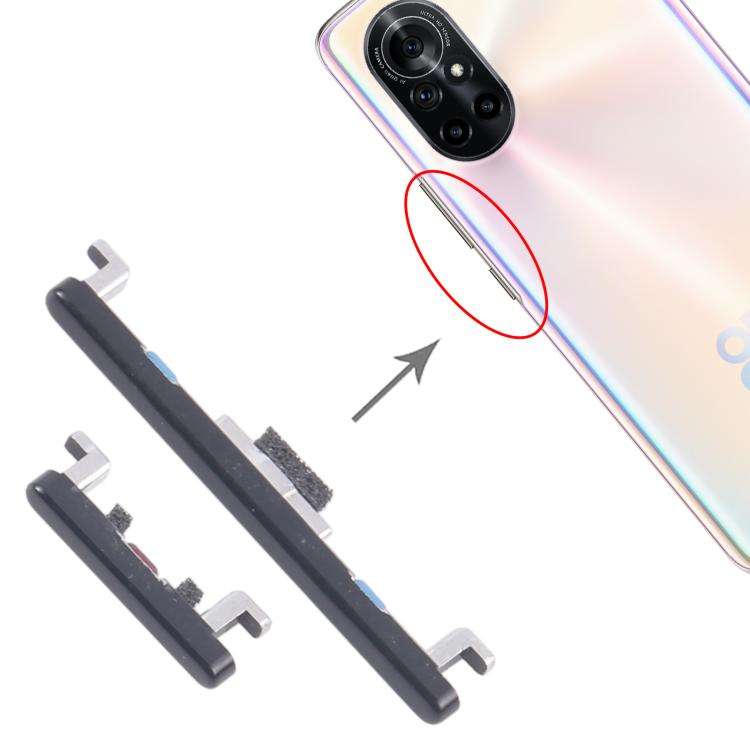 For Huawei nova 8 Pro 10pairs Original Power Button and Volume Control Button (Black)
