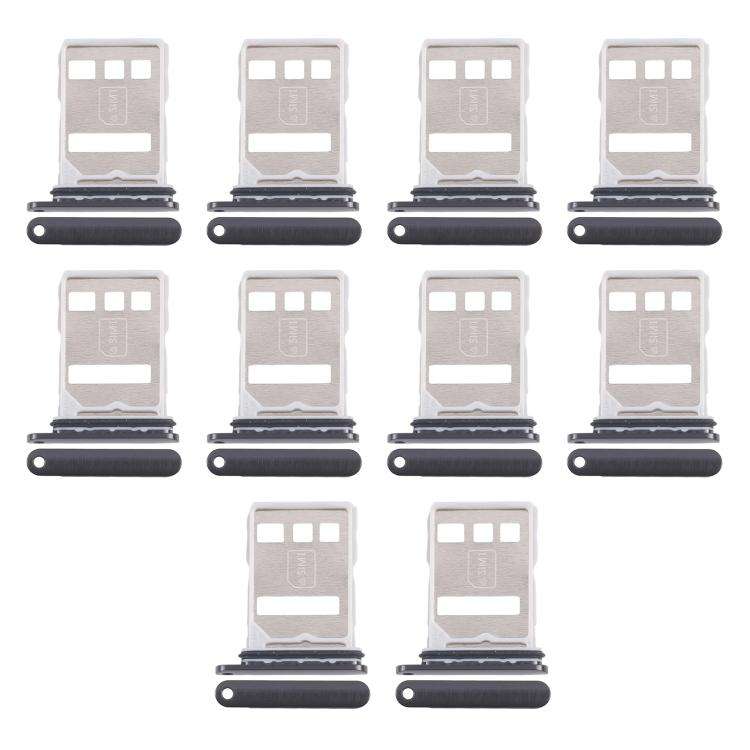 For Huawei Pura 80 Pro 10pcs Original SIM Card Tray + SIM Card Tray (Black)