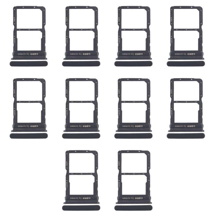 For Huawei Enjoy 20 Pro 10pcs Original SIM Card Tray + NM Card Tray (Black)