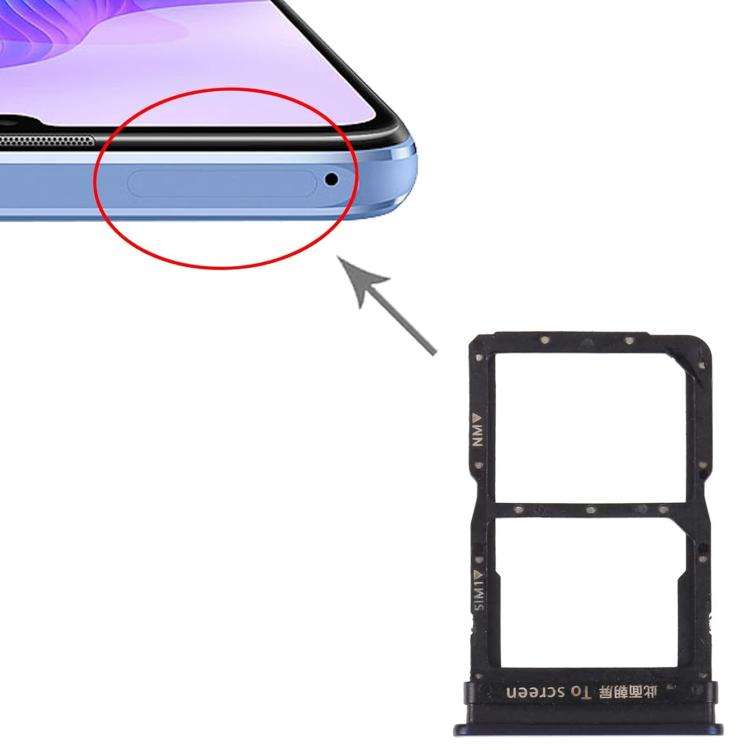 For Huawei Enjoy 20 Pro 10pcs Original SIM Card Tray + NM Card Tray (Black)