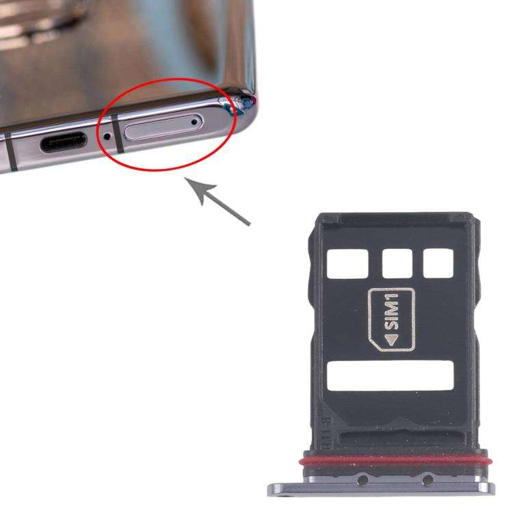 For Huawei P50 Pro 10pcs Original SIM Card Tray + NM Card Tray (Black)