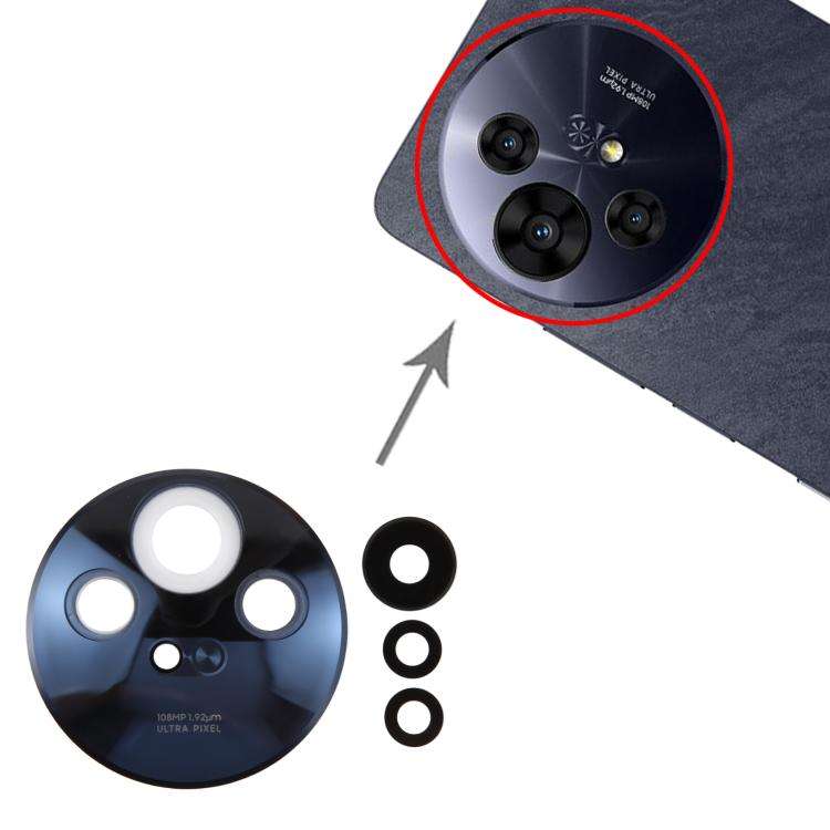 For TCL 50 NxtPaper / 50 Pro NxtPaper Original Back Camera Lens (Black)