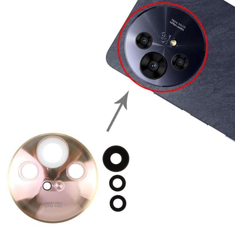 For TCL 50 NxtPaper / 50 Pro NxtPaper Original Back Camera Lens (Gold)