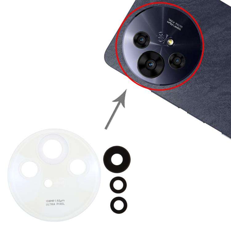For TCL 50 NxtPaper / 50 Pro NxtPaper Original Back Camera Lens (White)