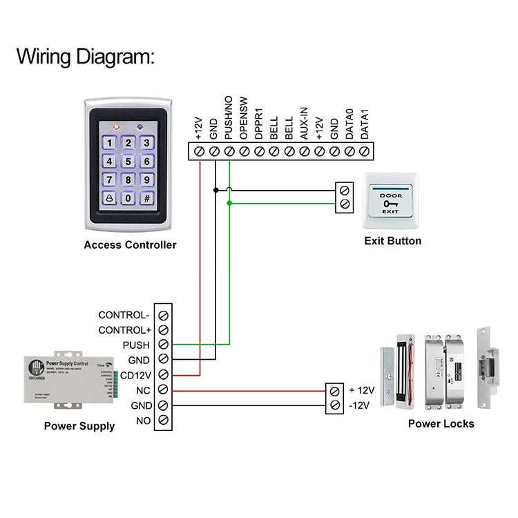 Standalone Keypad Access Control System (7612)(Silver)