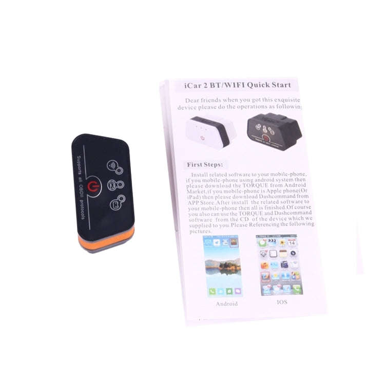High Quality Super Mini Vgate iCar2 ELM327 OBDII WiFi Car Scanner Tool, Support Android & iOS(Bla...