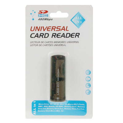USB 2.0 Multi Card Reader, Support SD/MMC, MS, TF, M2 Card(Grey)