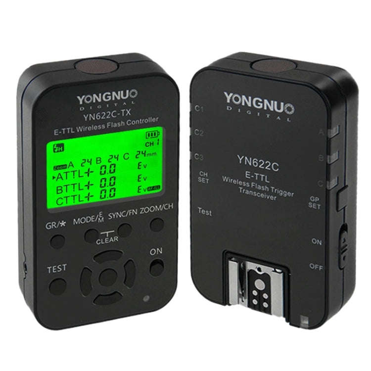 YONGNUO YN622C-KIT E-TTL Wireless Flash Trigger Controller + Transceiver Kit for Canon Camera