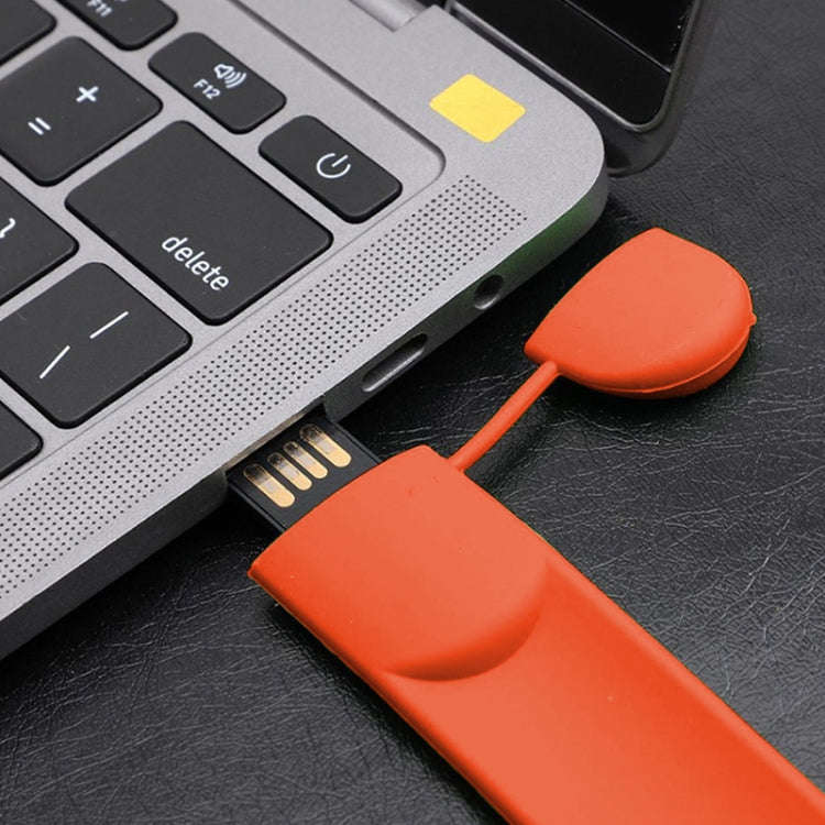 Silicone Bracelet USB Flash Disk with 8GB Memory(Orange)