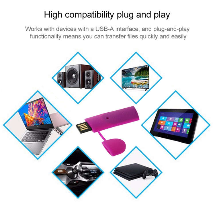 Silicone Bracelet USB Flash Disk with 8GB Memory(Purple)