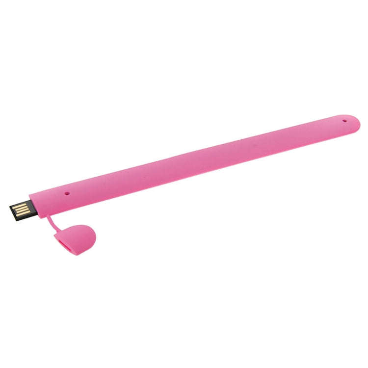 Silicone Bracelet USB Flash Disk with 32GB Memory(Pink)