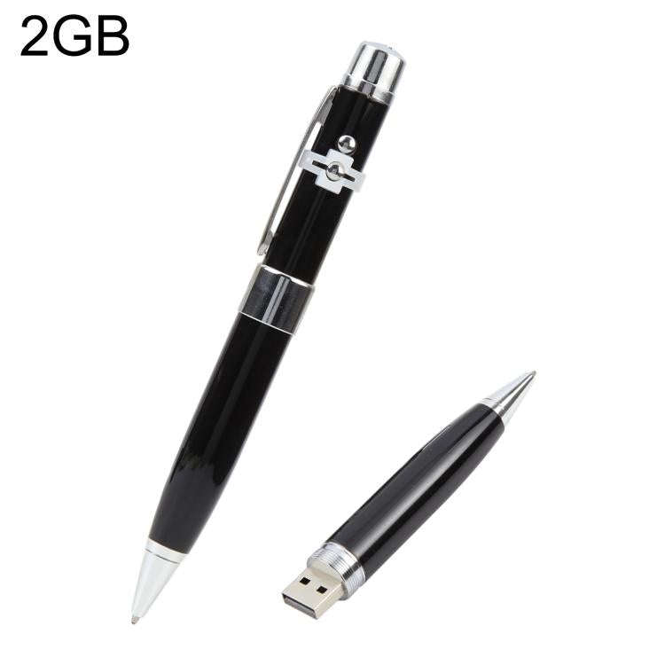 3 in 1 Laser Pen Style USB Flash Disk, Black (2GB)