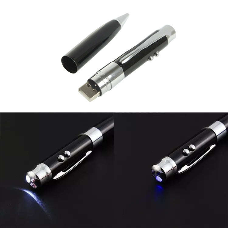 3 in 1 Laser Pen Style USB Flash Disk, Black (2GB)