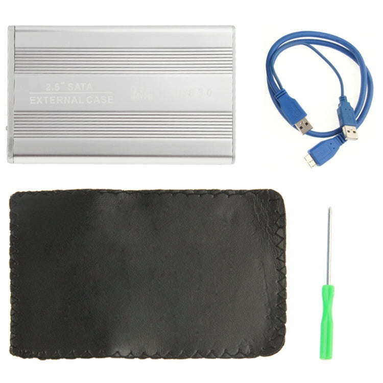 High Speed 2.5 inch HDD SATA External Case, Support USB 3.0(Silver)