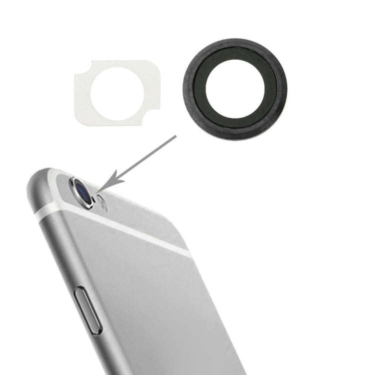 10 Pairs / Set Rear Camera Lens Ring + Flashlight Bracker for iPhone 6 Plus & 6s Plus(Grey)