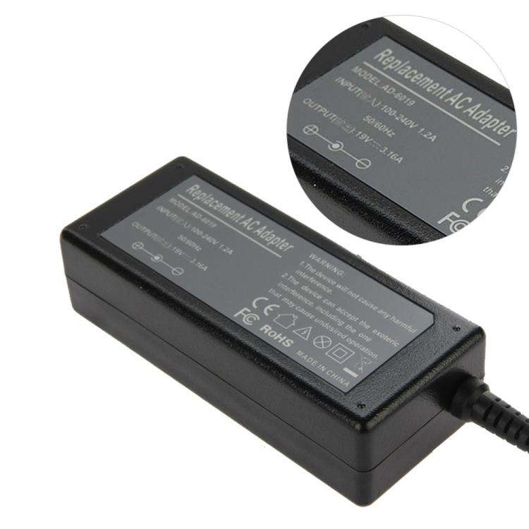AD-6019 60W 19V 3.16A AC Adapter for Samsung Laptop, Output Tips: 5.5mm x 3.0mm (EU Plug)