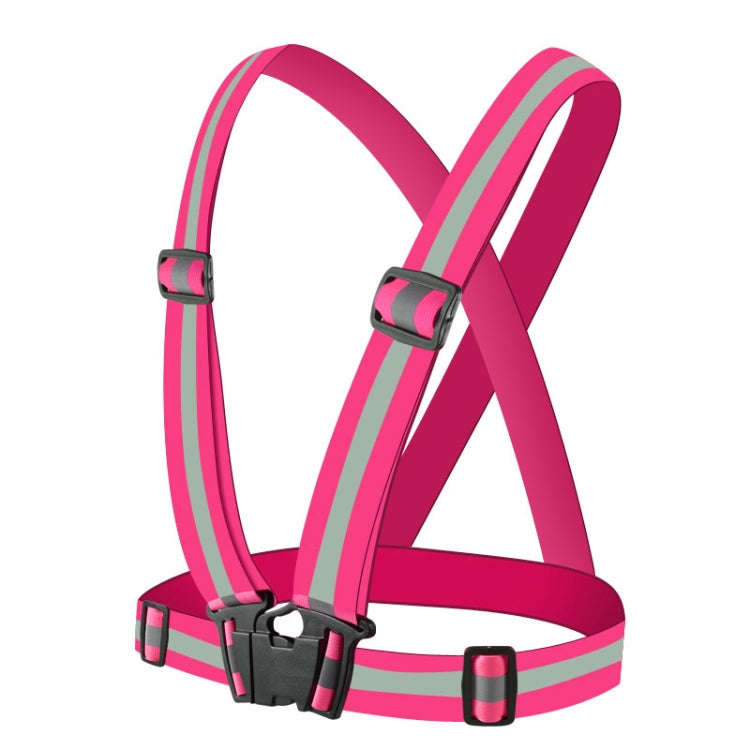 Night Riding Running Flexible Reflective Safety Vest(Magenta)