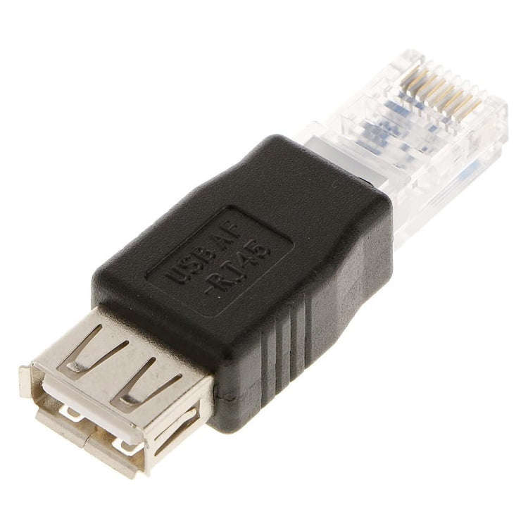 RJ45 Male to USB AF Adapter(Black)