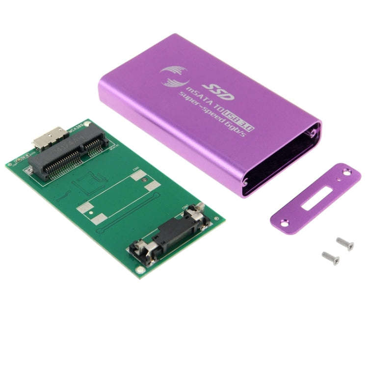 6gb/s mSATA Solid State Disk SSD to USB 3.0 Hard Disk Case(Purple)