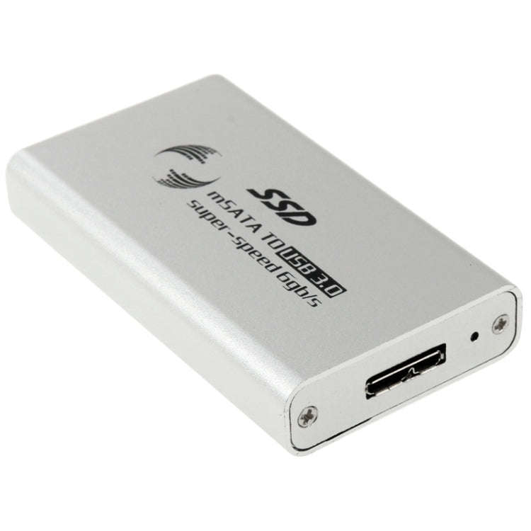 6gb/s mSATA Solid State Disk SSD to USB 3.0 Hard Disk Case(Silver)