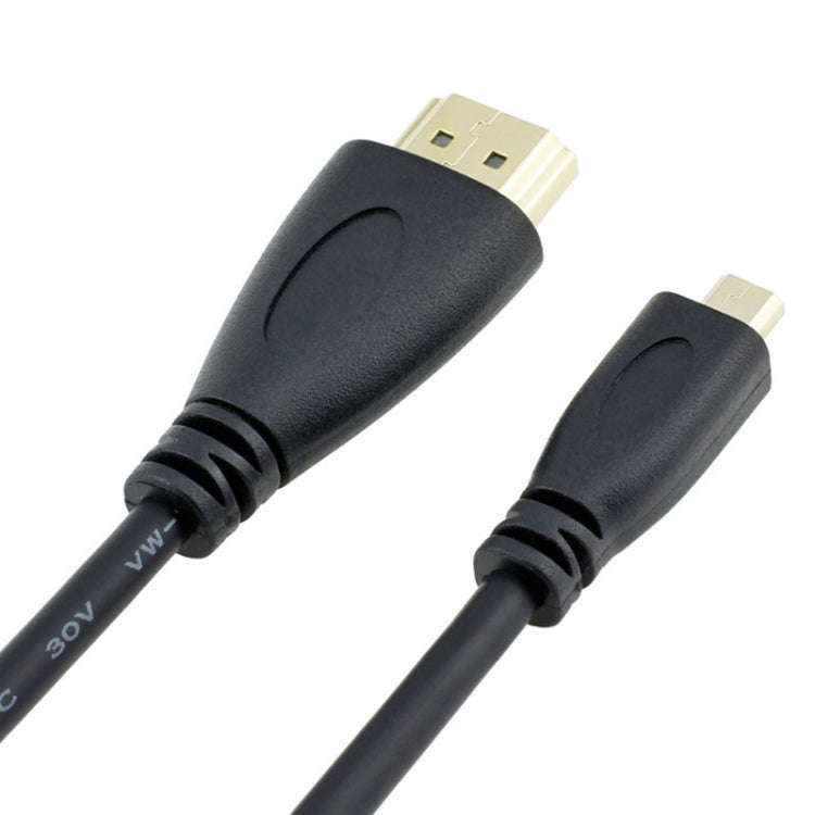 1.5m Micro HDMI to HDMI 19 Pin Cable, 1.4 Version(Black)