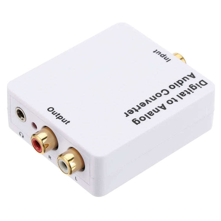 Digital to Analog Audio Converter / Mini Audio Decoder, Size: 72 x 55 x 20mm(White)
