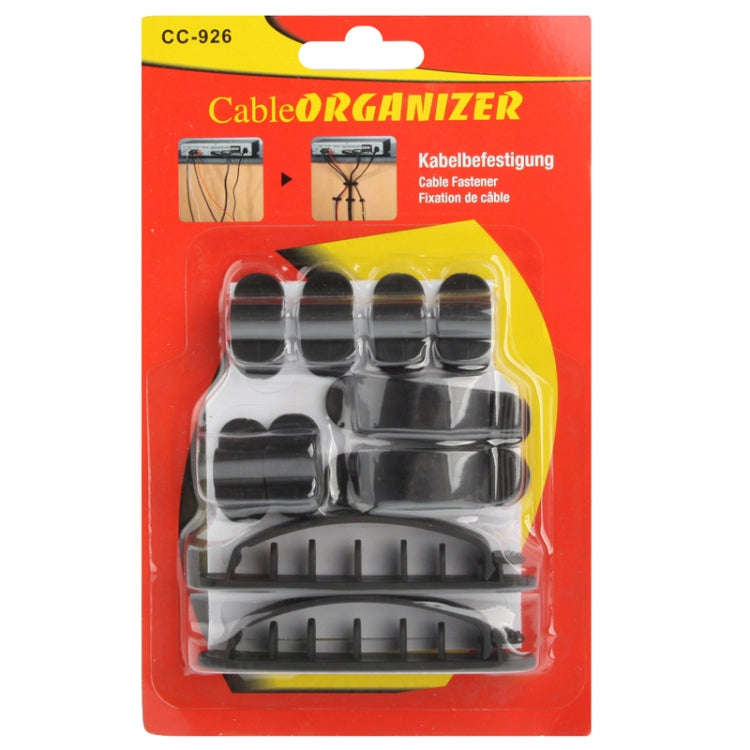 10 in 1 Plastic Flexible Cable Organizer for Electric Wire, CC-926, Random Color Delivery(Black)
