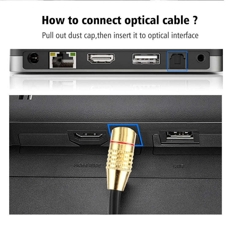 Digital Audio Optical Fiber Toslink Cable, Cable Length: 1m, OD: 5.0mm