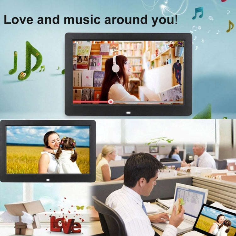 10.1 inch HD Wide Screen Digital Photo Frame with Holder & Remote Control, Allwinner E200, Alarm ...