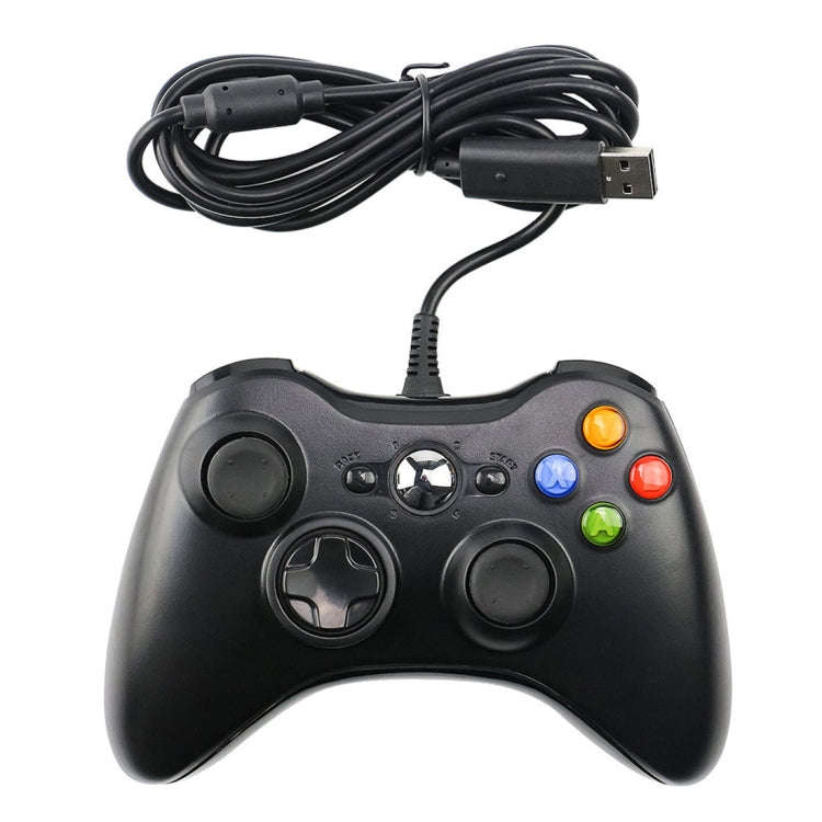 USB 2.0 Wired Controller Gamepad for XBOX 360, Plug and Play, Cable Length: 2.5m(Black)