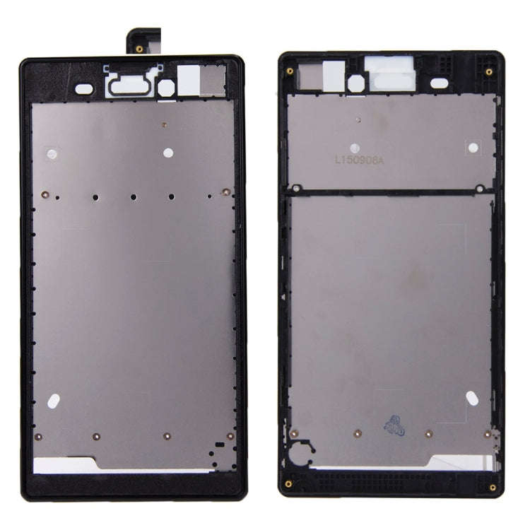 Front Housing  with Adhesive Sticker for Sony Xperia T3(Black)