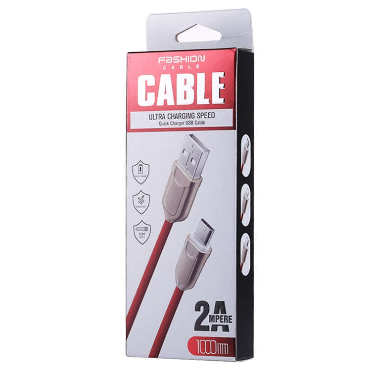 1m 2A USB-C / Type-C to USB 2.0 Data Sync Quick Charger Cable(Red)