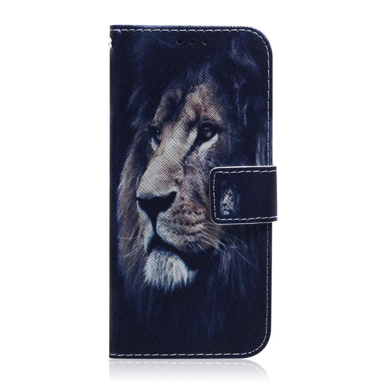 Lion Pattern Coloured Drawing Horizontal Flip Leather Case for Sony Xperia 10 Plus, with Holder &...