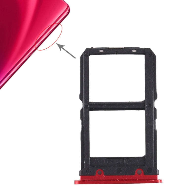 For Vivo X23 2 x SIM Card Tray (Red)
