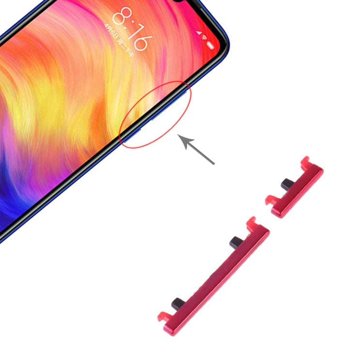 Power Button and Volume Control Button for Xiaomi Redmi Note 7 Pro / Redmi Note 7(Red)