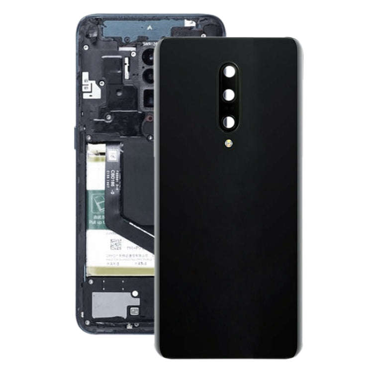 For OnePlus 7 Pro Battery Back Cover with Camera Lens Frame (Black)
