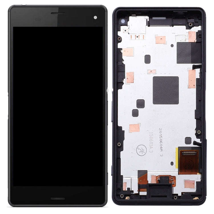 OEM LCD Screen for Sony Xperia Z3 Mini Compact Digitizer Full Assembly with Frame(Black)