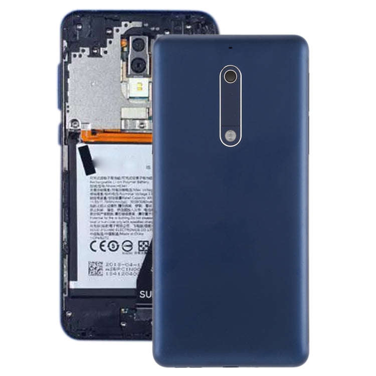 Battery Back Cover with Camera Lens & Side Keys for Nokia 5(Blue)