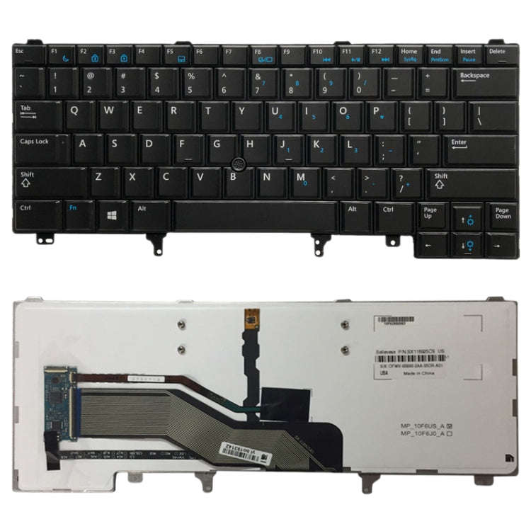 US Version Keyboard with Keyboard Backlight and Pointing for Dell Latitude E6420 E6320 E6430 E542...