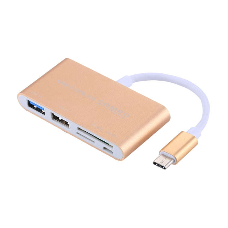 5 in 1 Micro SD + SD + USB 3.0 + USB 2.0 + Micro USB Port to USB-C / Type-C OTG COMBO Adapter Car...