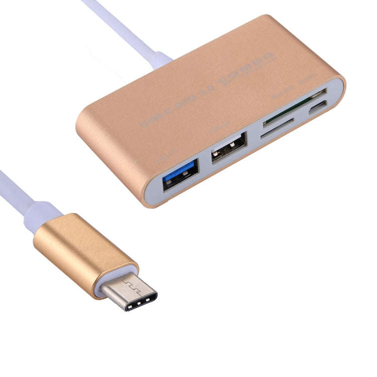 5 in 1 Micro SD + SD + USB 3.0 + USB 2.0 + Micro USB Port to USB-C / Type-C OTG COMBO Adapter Car...