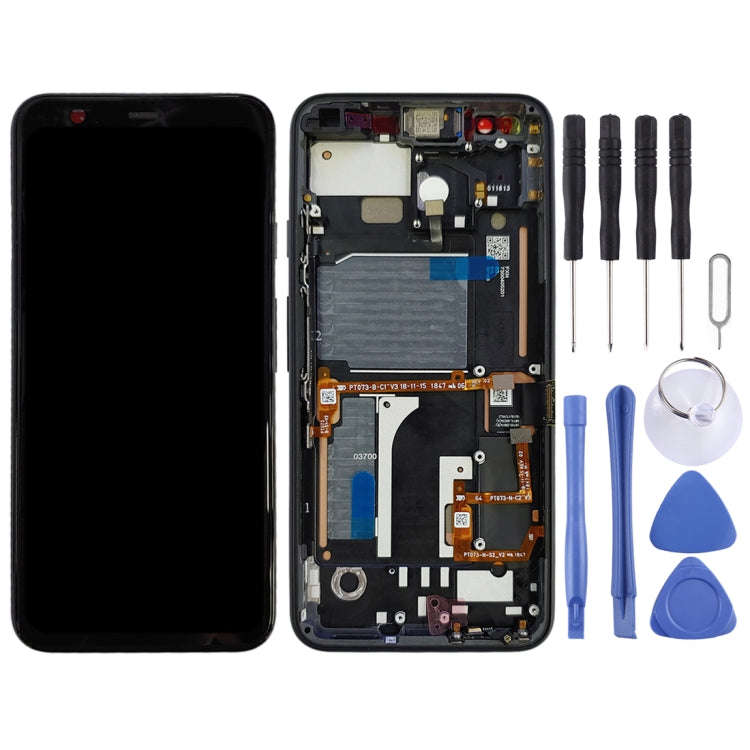 Original LCD Screen for Google Pixel 4 Digitizer Full Assembly with Frame (Black)